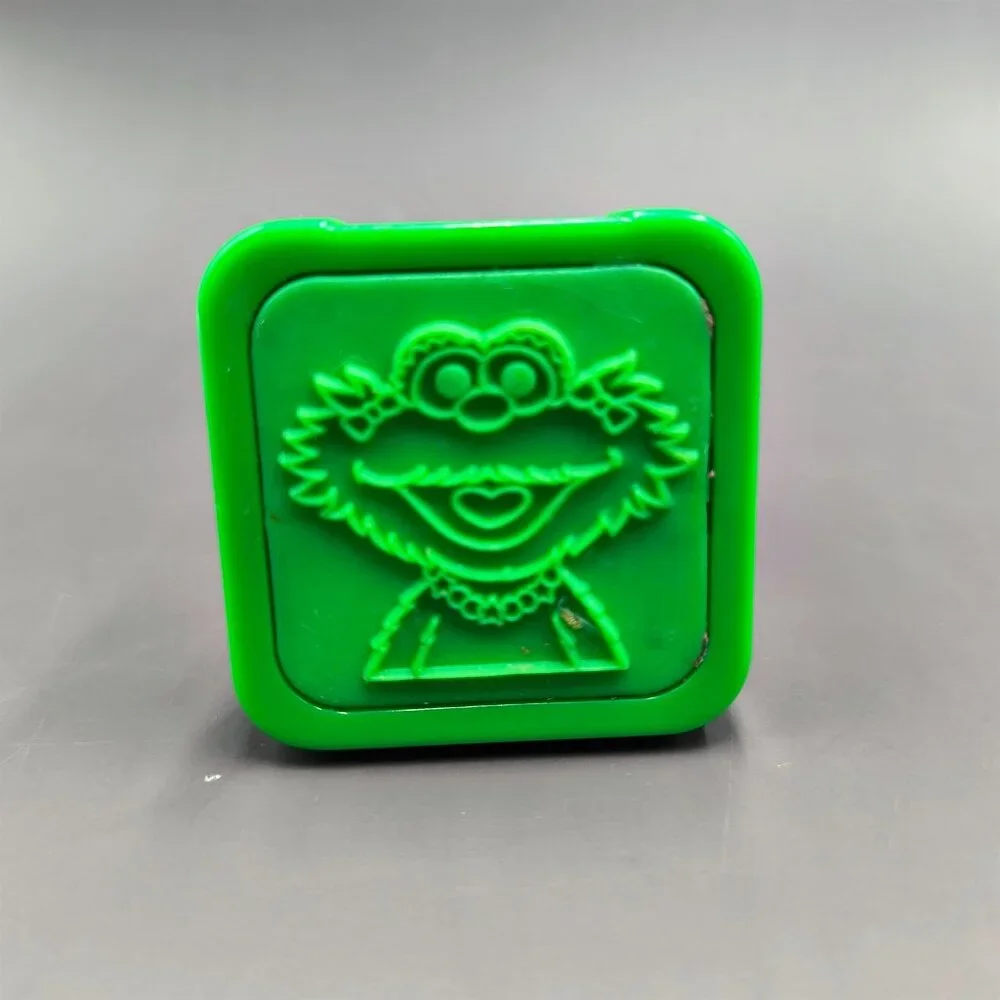 Sesame Street Zoe Figurine Stamper Rubber Stamp Unused Rose Art 1997